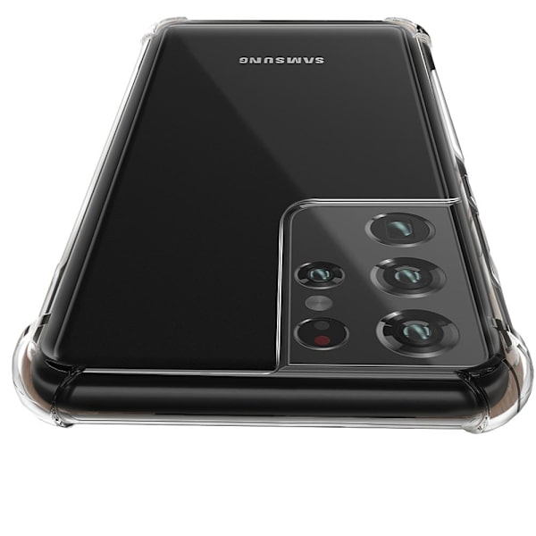 Samsung Galaxy S21 Ultra - Genomtänkt Skyddsskal med Tjocka Hörn Transparent/Genomskinlig