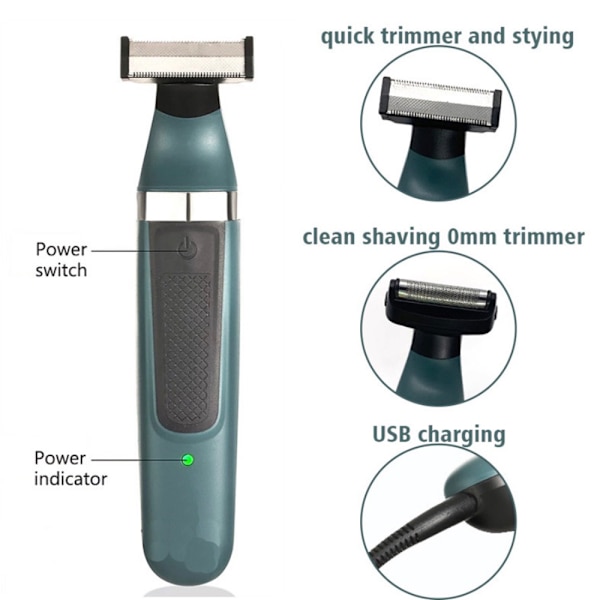 Effektfull Rakapparat / Trimmer för hela kroppen. Grön
