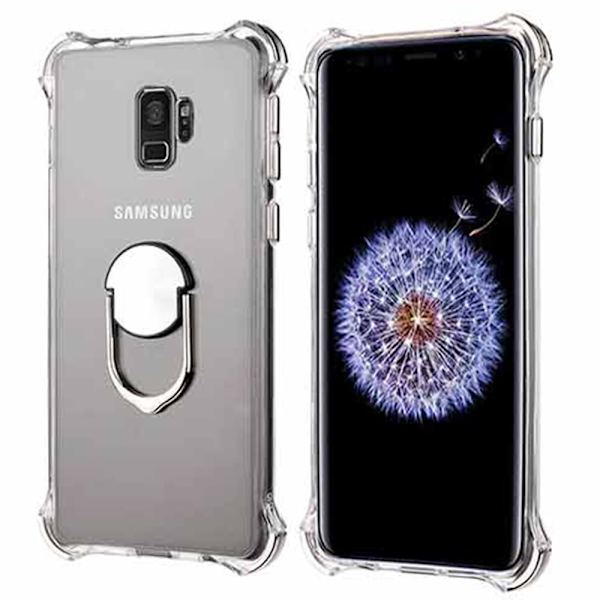 Skal med Ringhållare - Samsung Galaxy S9 Svart