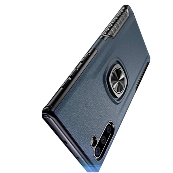 Profesjonell stilig dekselringholder - Samsung Galaxy Note10 Mörkblå