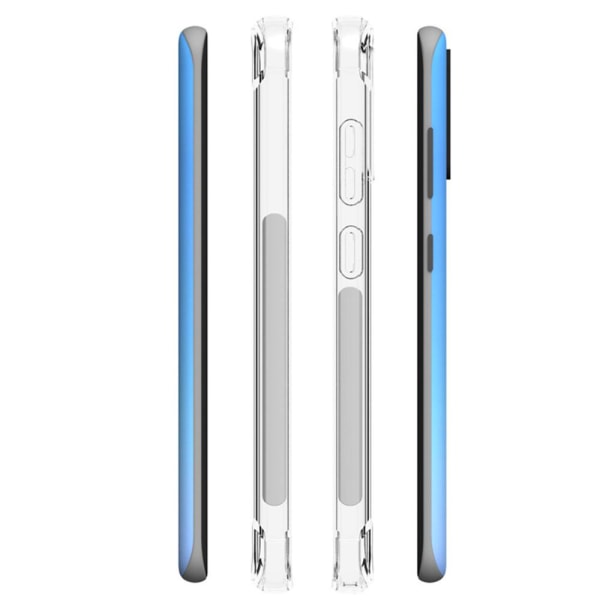 Samsung Galaxy A72 - Stötdämpande Skal med Korthållare Transparent/Genomskinlig