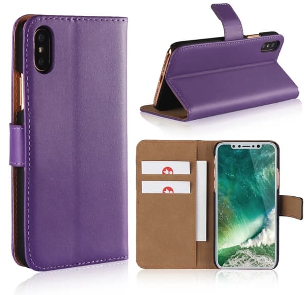 iPhone X - Stilrent Plånboksfodral i Läder Vit