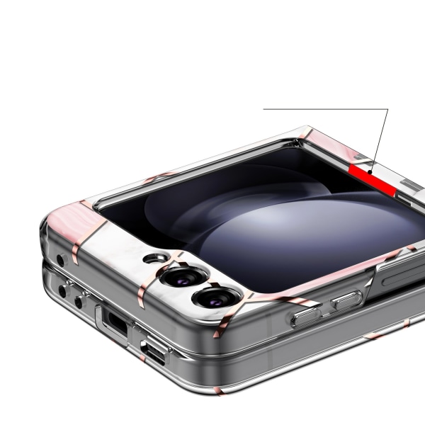 Samsung Galaxy Z Flip 5 - Ainutlaatuinen iskuja vaimentava SHELL Pink