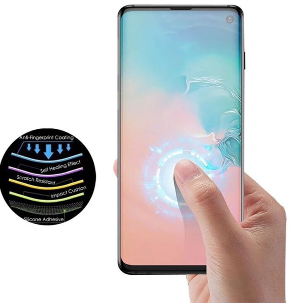 2-PACK Samsung Galaxy S10 Plus Keramisk skærmbeskytter HD 0,3 mm Transparent/Genomskinlig