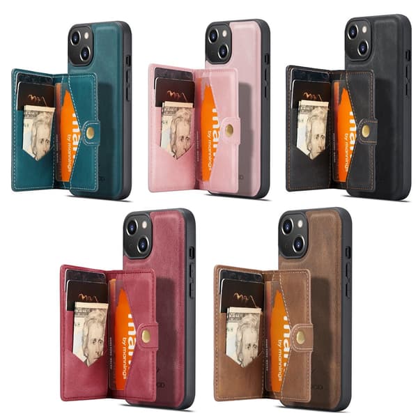 iPhone 13 - Etui med kortholder Grön