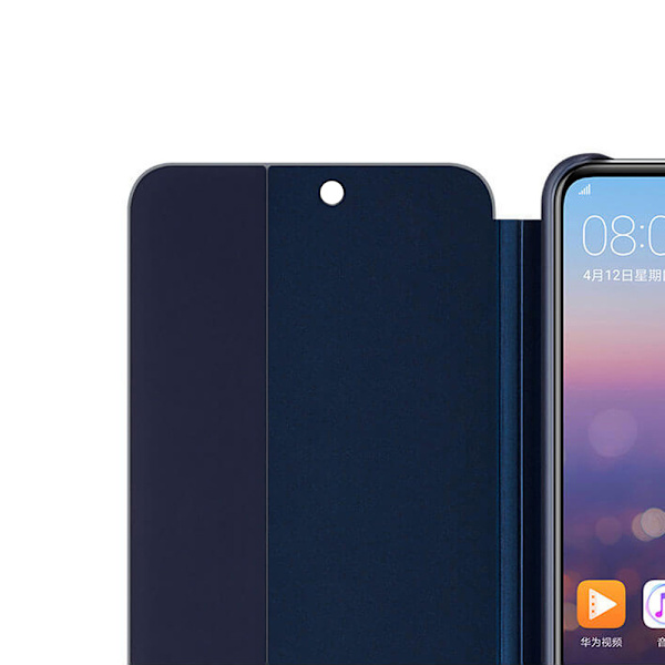 Elegant Fodral med Smart-View till Huawei P20 Pro Brun