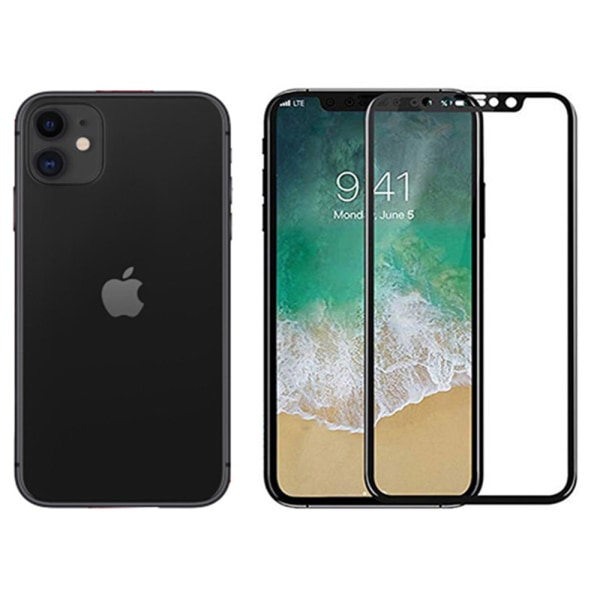 iPhone 11 (HuTechs) skjermbeskytter i karbon 3-PAKK Svart