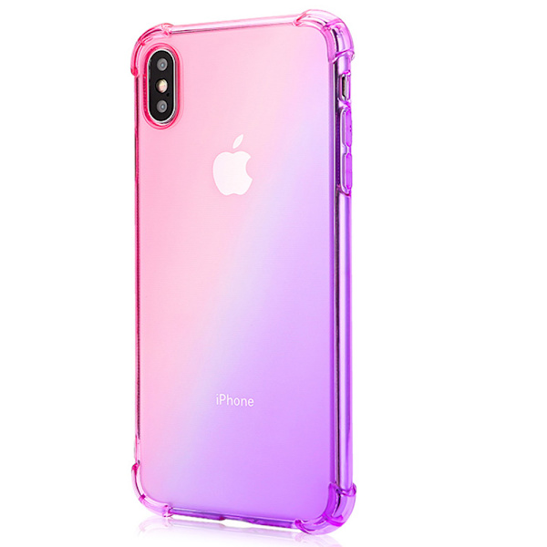 iPhone XS Max - Kraftig beskyttelsesdeksel fra Floveme Blå/Rosa