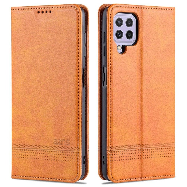 Samsung Galaxy A22 4G - Tankevækkende AZNS Wallet Case Brun