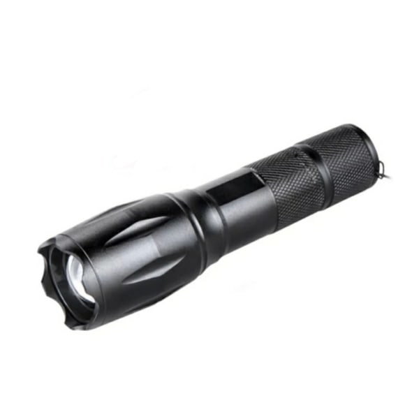 T6 Zoom LED Ficklampa Svart