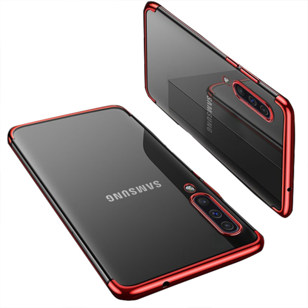 Samsung Galaxy A70 - Stilfuldt effektivt silikonecover (FLOVEME) Röd