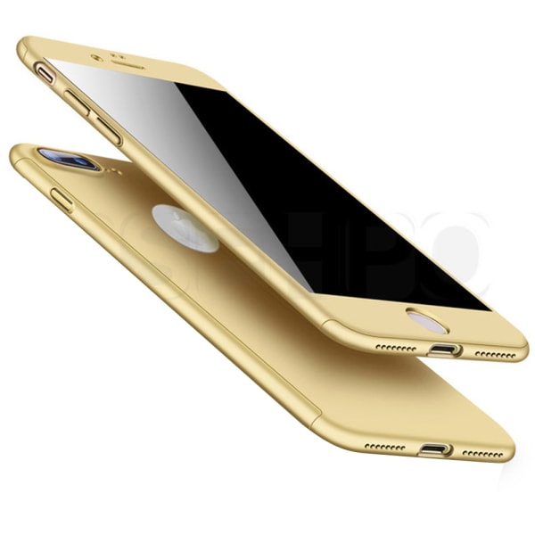 Praktiskt Skyddsfodral för iPhone 7 PLUS (Fram och bak) Guld