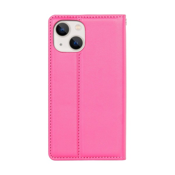 iPhone 14 - Stilig praktisk lommebokveske HANMAN Rosaröd