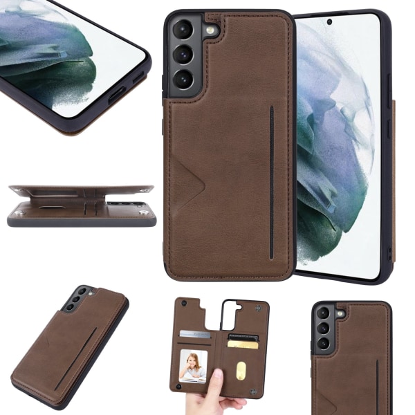 Samsung Galaxy - Etui med kortholder Brun S23 