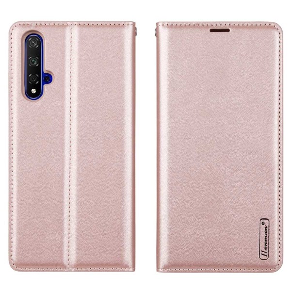 Huawei Nova 5T - Stilfuldt Hanman Wallet etui Rosaröd