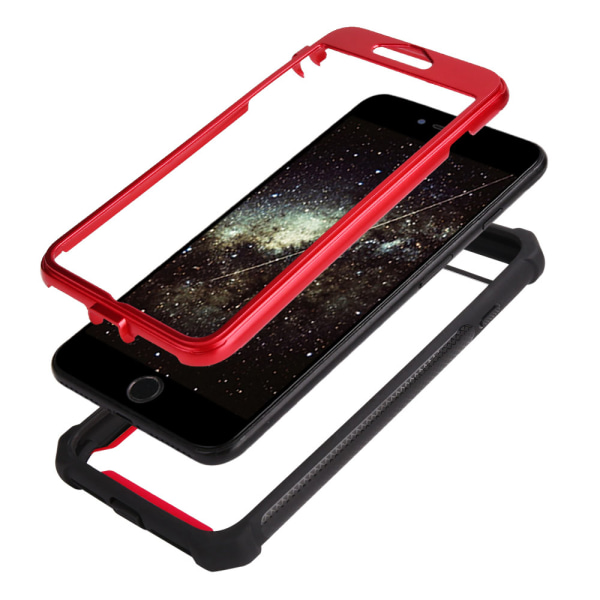 iPhone 7 Plus - Eksklusivt EXXO beskyttelsescover med hjørnebeskyttelse Röd