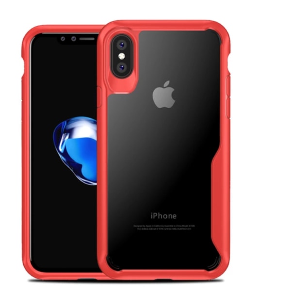 iPhone X/XS - Stilig Robust deksel med 360-beskyttelse Röd