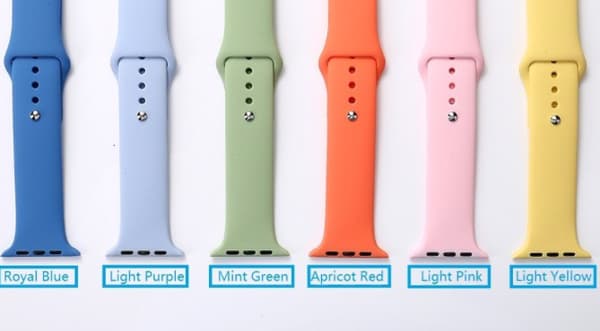 Apple Watch 42mm - Silikonerem fra LEMAN (Original) Mörkgrå Medium