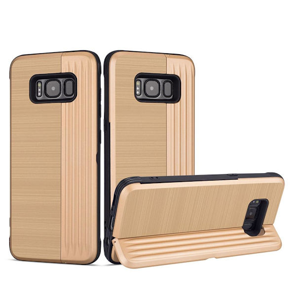 Skal med Korthållare Samsung Galaxy S8+ Silver