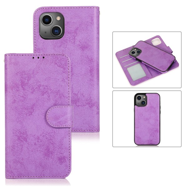 iPhone 15 - Lommebokfutteral i Flere Farger med 3-kortlommer Purple