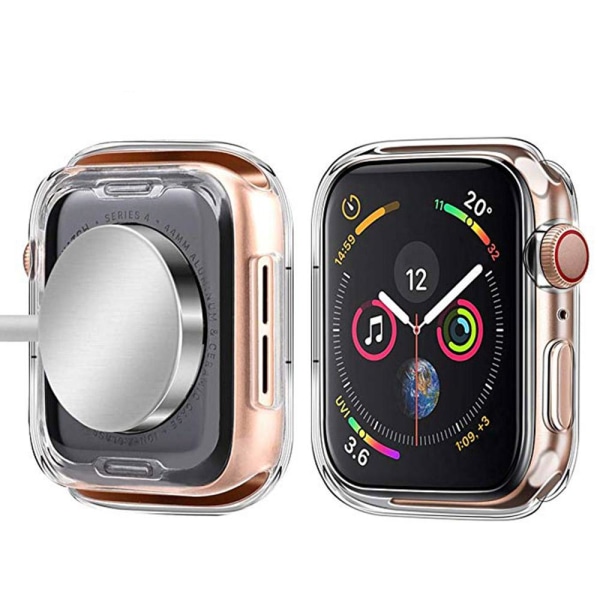 Suojaava Apple Watch Series 1/2/3 silikonikuori Transparent/Genomskinlig 38mm