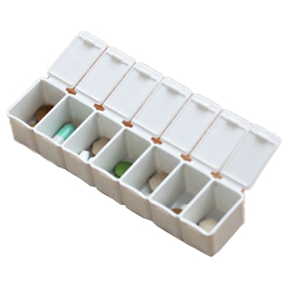 Praktisk medisindispenser med 7 rom (ukedispenser) Beige