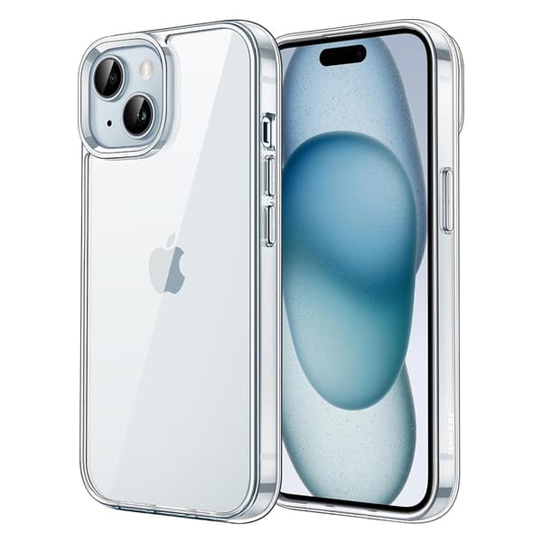 iPhone 15 Plus - Stötdämpande TUNT Silikonskal Genomskinlig