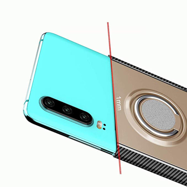 Huawei P30 - Eksklusivt cover med ringholder fra Floveme Blå