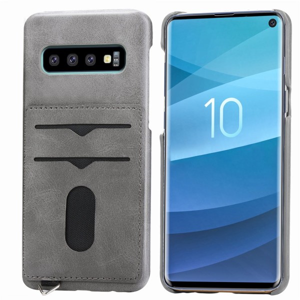 Skal med Korthållare - Samsung Galaxy S10 Blågrön