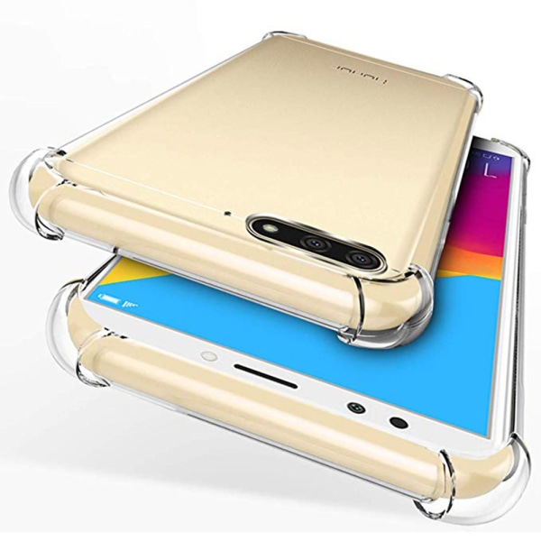 Huawei Y6 2018 - Robust Skal med Tykke Hjørner Transparent/Genomskinlig