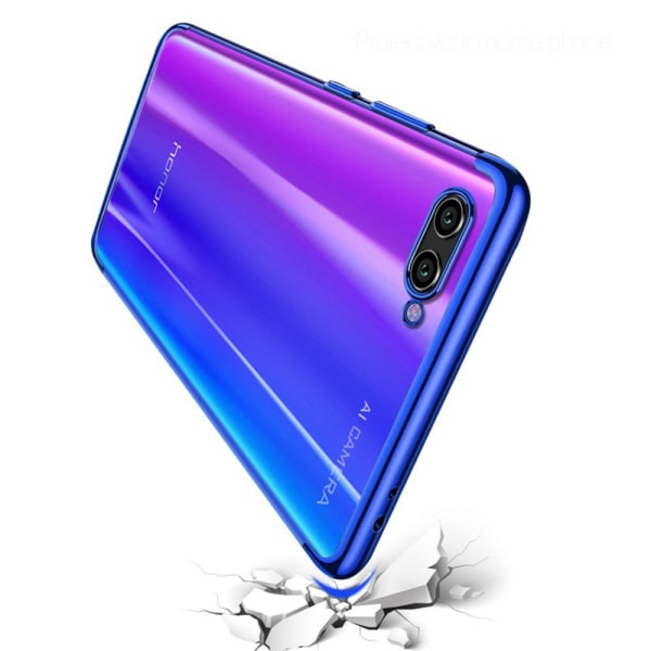 Huawei Y6 2018 - Stilfuldt galvaniseret silikonecover (FLOVEME) Blå