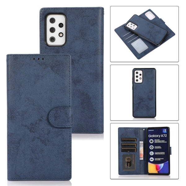 Samsung Galaxy A52 - Elegant LEMAN Wallet Cover Svart