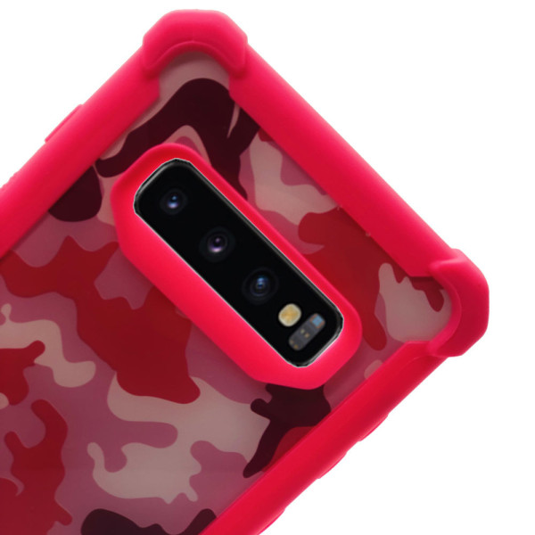 Samsung Galaxy S10e - Robust EXXO Skyddsfodral Hörnskydd Kamouflage Rosa