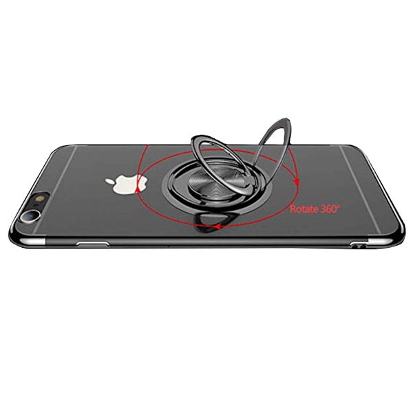 Silikonskal med Ringhållare - iPhone 6/6S Silver Silver