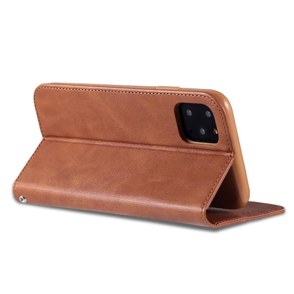 Professionellt AZNS Plånboksfodral - iPhone 11 Pro Max Ljusbrun
