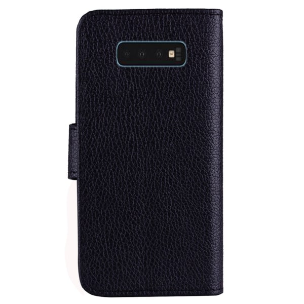 Praktisk deksel med lommebok til Samsung Galaxy S10 Plus Rosaröd