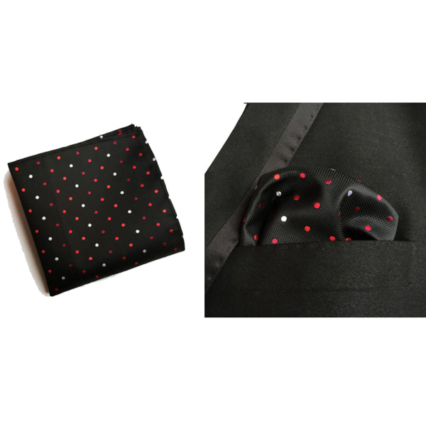 Stilfuld professionel lommetørklæde brystlommetørklæde blazer Svart NO. 2