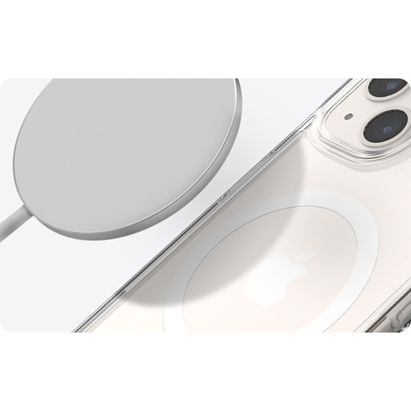 Magnetiskt skyddsskal med trådlös laddning för iPhone 13 mini Transparent
