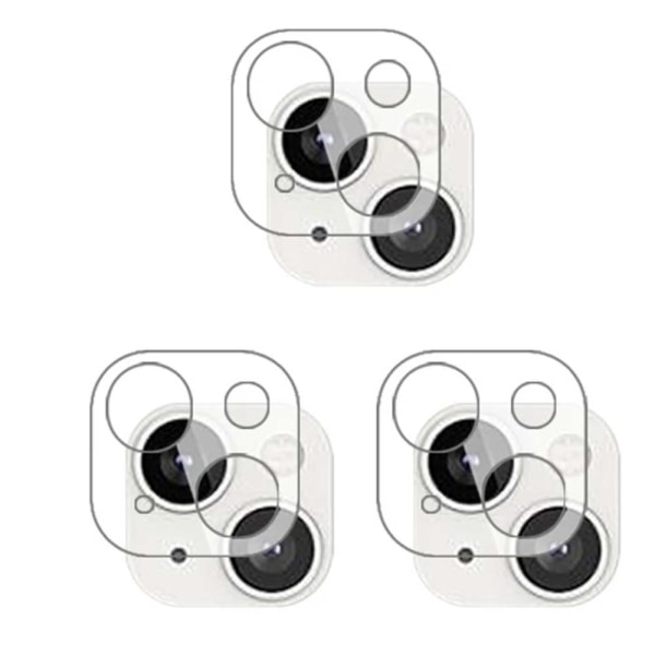 2-PACK 3-in-1 iPhone 13 Mini Fram- & Baksida + Kameralinsskydd Transparent/Genomskinlig