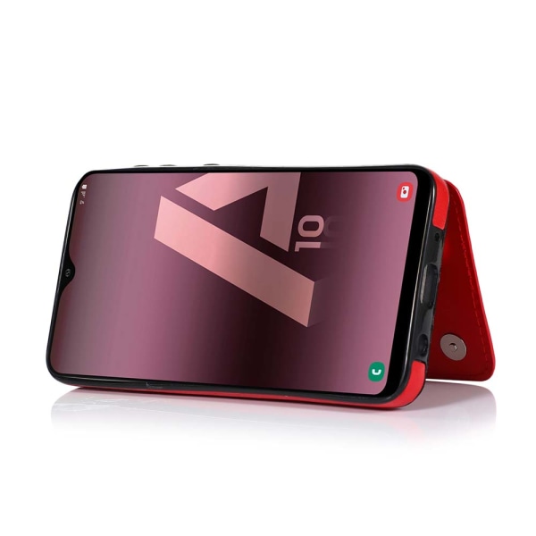 Skal med Kortfack - Samsung Galaxy A10 Röd