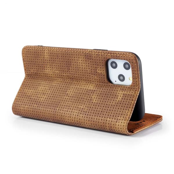 iPhone 11 Pro - Praktiskt Retro Plånboksfodral (LEMAN) Brun Brun