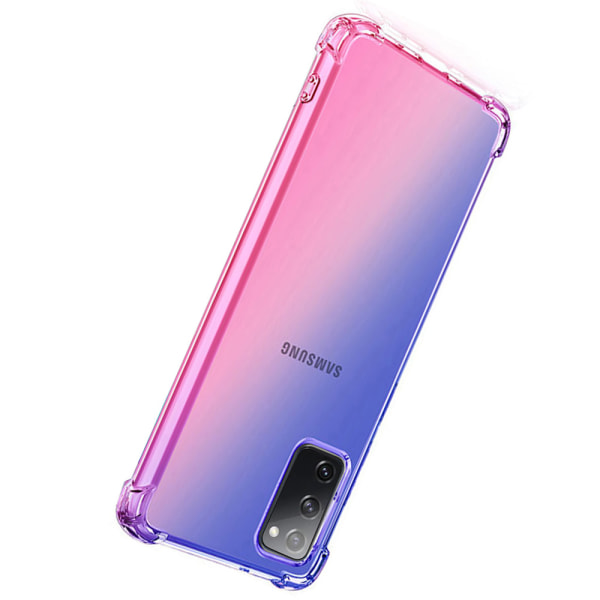 Samsung Galaxy S20 FE - Stötdämpande Silikonskal i Coola färger Rosa/Lila