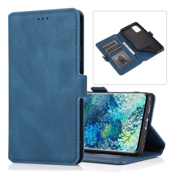 UUSI Samsung Galaxy S23 FE - Tyylikäs lompakkokotelo erinomaisella Blå