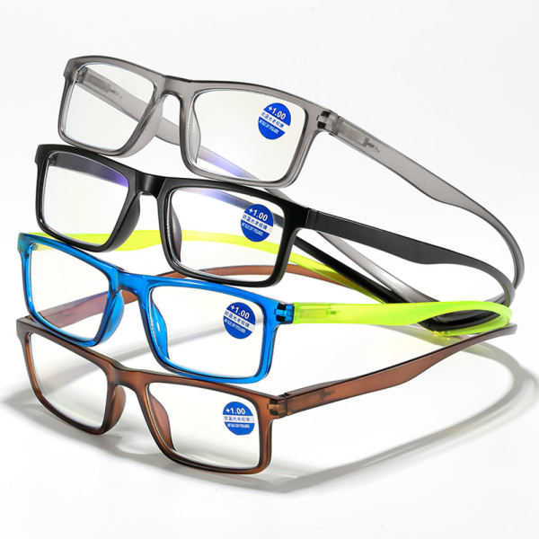 Komfortable praktiske læsebriller med styrke (+1,0 - +4,0) Blå +3.0