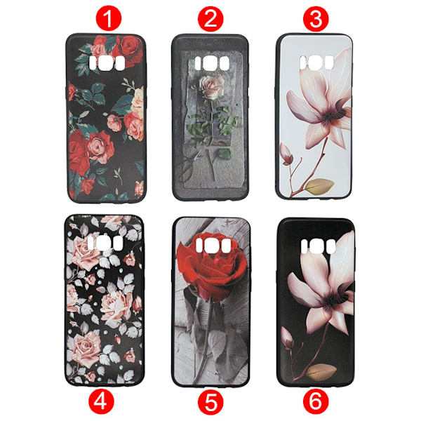 Blommiga Skyddsskal för Samsung Galaxy S8 Plus 4