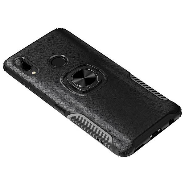Huawei Y6 2019 - Praktiskt Skal med Ringhållare (LEMAN) Guld