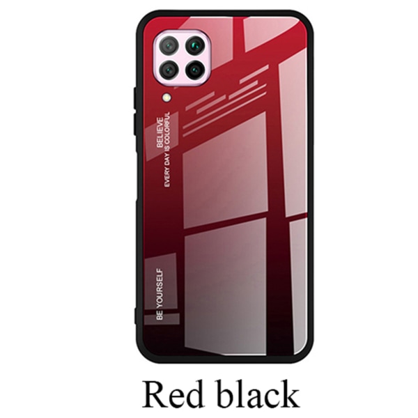 Huawei P40 Lite - Gennemtænkt stilfuldt cover Svart/Röd