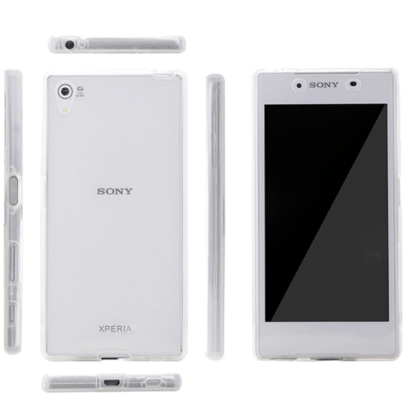 Sony Xperia Z5 - Dubbelsidigt silikonfodral med TOUCHFUNKTION Svart