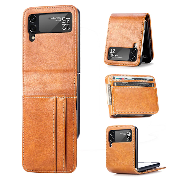 Samsung Galaxy Z Flip 3 - Smart & Stilrent Skal med Kortfack Svart