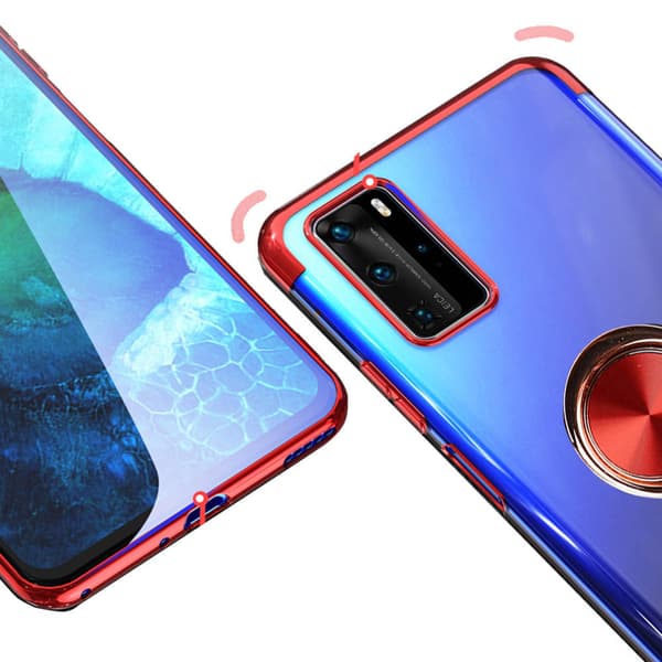 Huawei P40 Pro - Skal med Ringhållare Blå